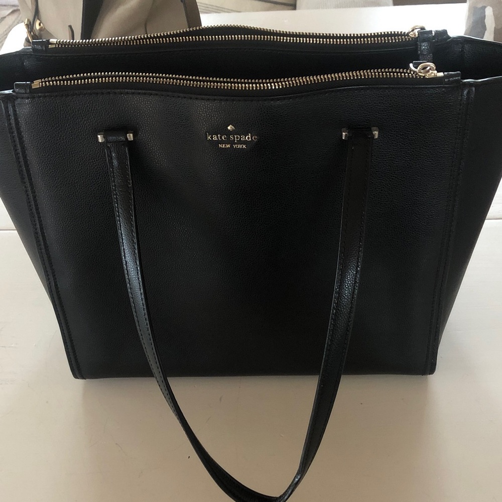 Kate Spade Black Tote with Gold Accents